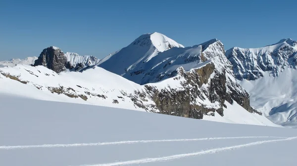 Utsikt fra breen De Diablerets, fjell – stockfoto