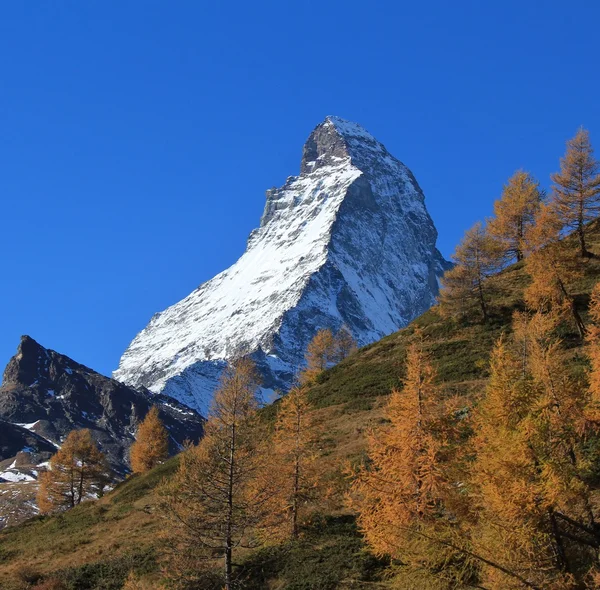 Cena de outono em Zermatt — Fotografia de Stock