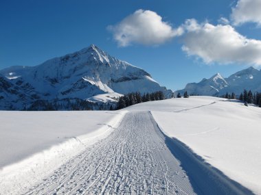 Kayak pisti merkezlerine Spitzhorn üzerinde