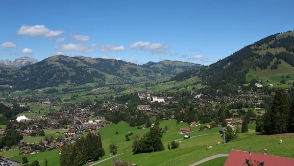 Village and holiday resort Gstaad — Stock Photo, Image