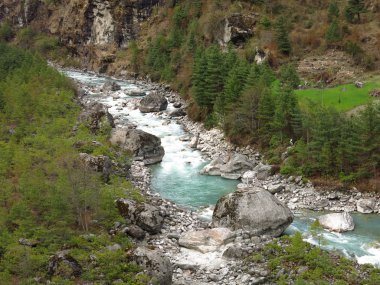 Dudh Khosi Nadi, river in the Everest Region clipart