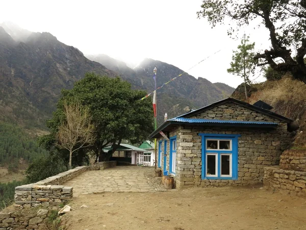 Scene on the way from Lukla to Phakding — Stok fotoğraf