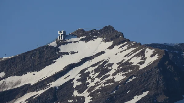 Station Summit et pont suspendu sur le Scex Rouge — Photo