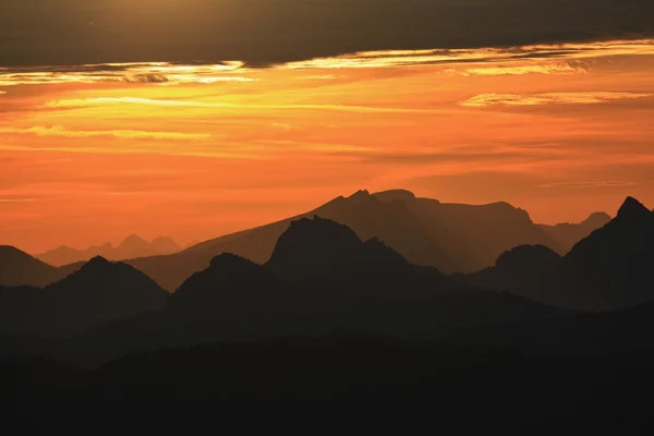 Kilátás a Rigi napkeltekor — Stock Fotó
