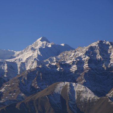 Stok Kangri, Zanskar Dağları. Leh, Hindistan 'dan görüldü..