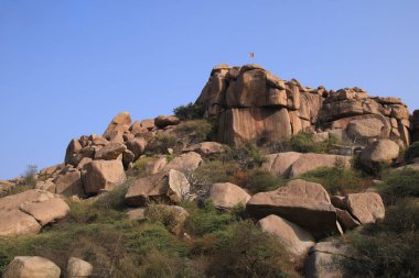 Basapur 'daki Granit Tepe, Karnataka, Hindistan.