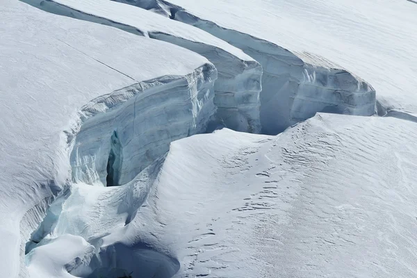 Big crevasse on the Aletsch glacier — Stock Photo, Image