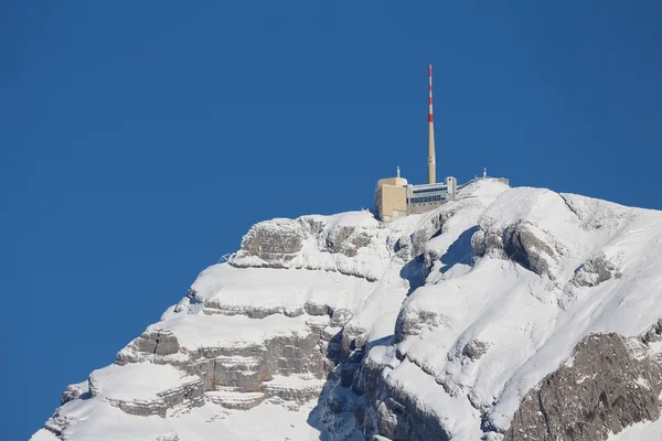 Mt Saentis, İsviçre zirvesi istasyonu — Stok fotoğraf