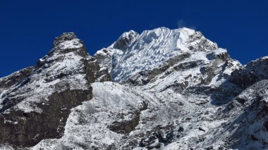 Lobuche East, high mountain in the Himalayas clipart