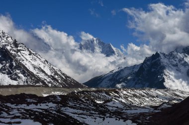 Sahne yakınındaki Everest Base Camp, Nepal