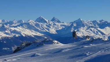 Buzul De Diablerets ve yüksek dağlar