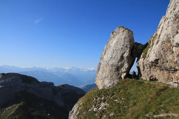 Big boulder on Mt Pilatus — Stock Photo, Image