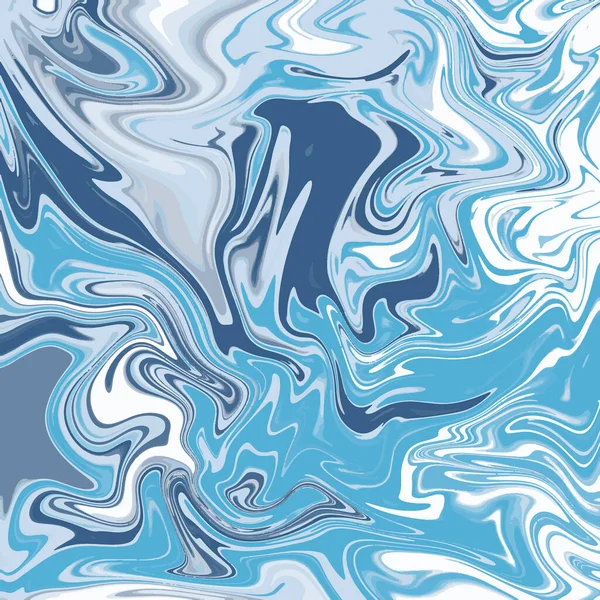 流畅的艺术质感背景与抽象混合油漆效果 流动和飞溅的液体丙烯酸图片 内部海报的混合油漆 蓝色和灰色泛红的色彩 病媒Eps10 — 图库矢量图片