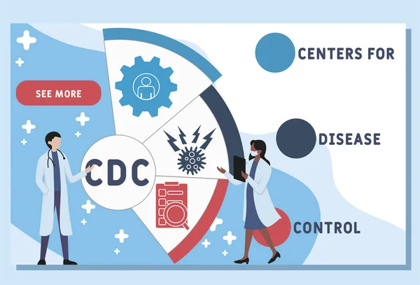 Vector Website Design Template Cdc Centers Disease Control Acronym Business — Stock Vector