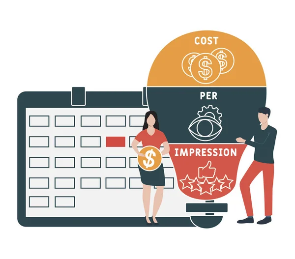 Diseño Plano Con Gente Ipc Acrónimo Índice Precios Consumidor Fondo — Archivo Imágenes Vectoriales