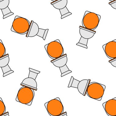 Tuvalet kabı beyaz arka planda izole edilmiş. Vektör İllüstrasyonu. ağ, tekstil ve duvar kağıtları için modern vektör desen tasarımı. 