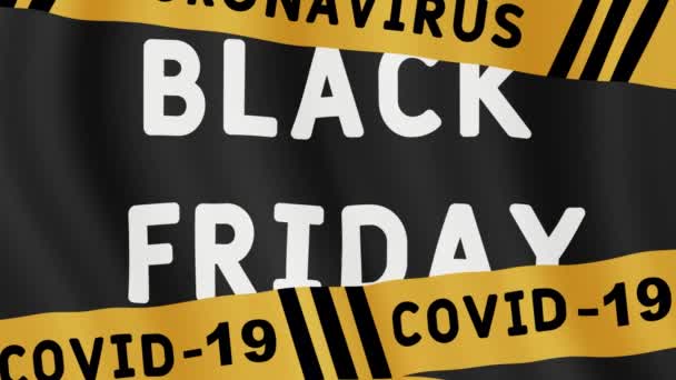 Black Friday Konzept Während Einer Pandemie Der Verkauf Wurde Aufgrund — Stockvideo