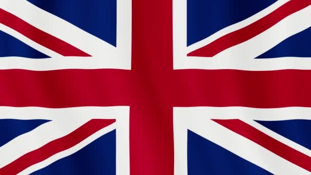 Primer Plano Bandera Del Reino Unido Bandera Del Reino Unido — Vídeo de stock