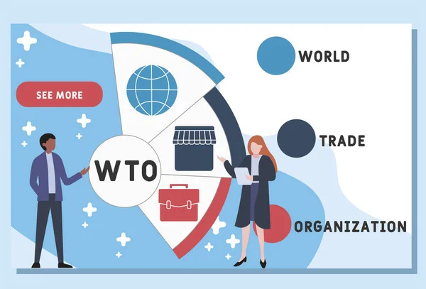 矢量网站设计模板 Wto 世界贸易组织首字母缩写 商业概念 网页横幅 市场推广资料 业务介绍 网上广告图解 — 图库矢量图片