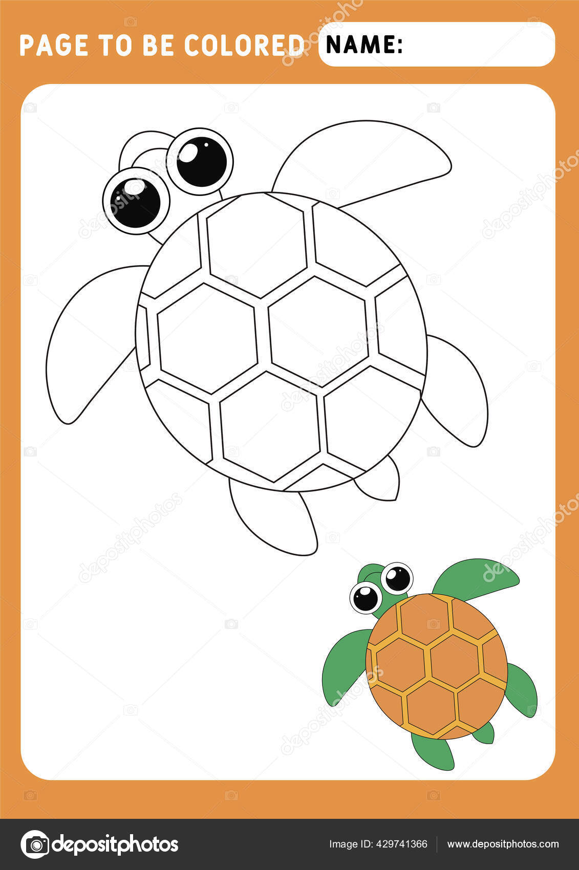 Download Page Colored Look Color Coloring Book Animal Funny Little Sea Vector Image By C Lnc List Ru Vector Stock 429741366