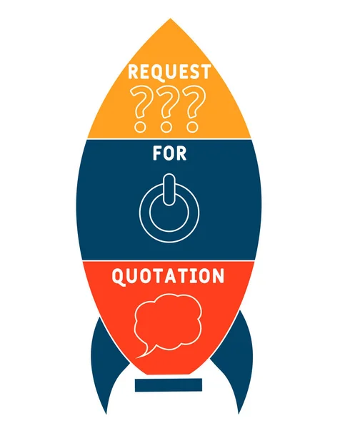 Rfq Request Quotation Acronym Business Concept Background Vector Illustration Concept — Vettoriale Stock