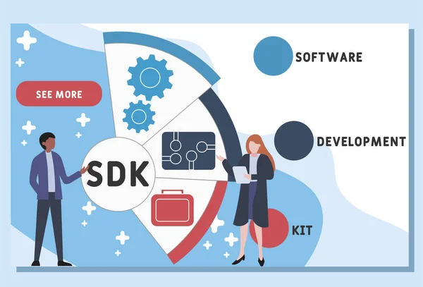 Векторний Шаблон Дизайну Сайту Sdk Набір Розробки Програмного Забезпечення Бізнес — стоковий вектор