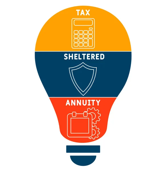 Tsa Tax Підтримує Абревіатуру Annuity Концепція Бізнесу Концепція Векторної Ілюстрації — стоковий вектор