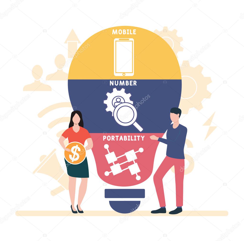 Flat design with people. ACH - Automated Clearing House  acronym, business concept background.   Vector illustration for website banner, marketing materials, business presentation, online advertising.