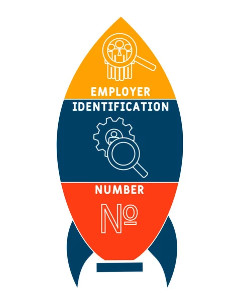 Ein Número Identificação Empregador Sigla Fundo Conceito Negócio Conceito Ilustração —  Vetores de Stock