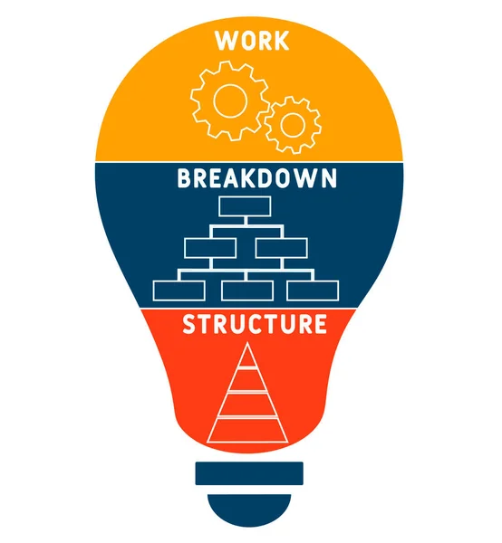 Wbs Work Breakdown Structure Acronyme Concept Entreprise Contexte Concept Illustration — Image vectorielle