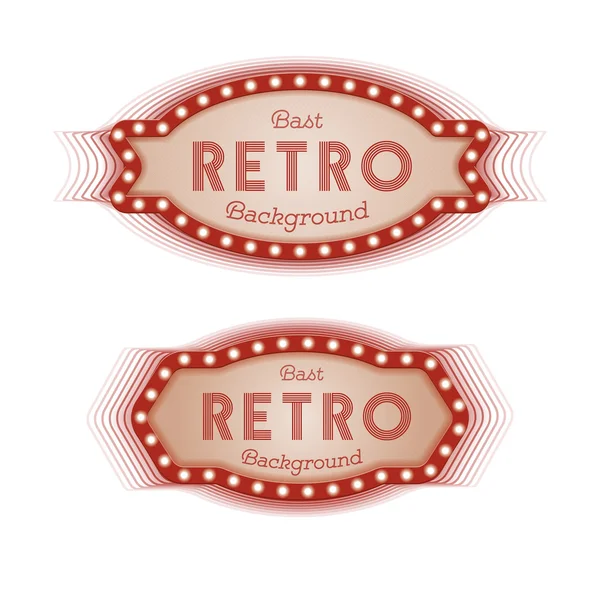 Marco vintage rojo. Ovalada 3D realista con una luz de neón. Forma retro con espacio negro para su texto, mensajes, eventos, publicidad. Un ligero incidente en la pared. Ilustración vectorial — Archivo Imágenes Vectoriales