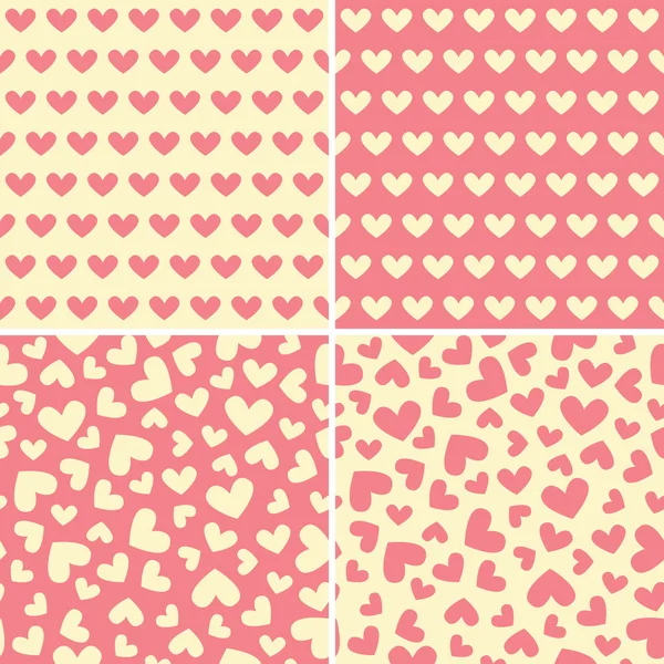 Pattern with hearts, Valentine day, March 8 — Stock Vector