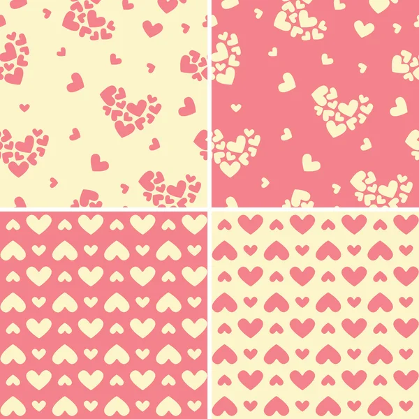 Patroon met harten, dag van de Valentijnskaart, 8 maart — Stockvector