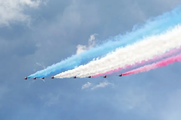 Royal Air Force Red arrows - air show In Estonia Tallinn 2014 ye — Stock Photo, Image