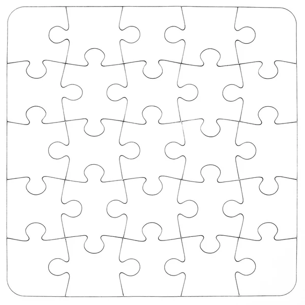 Tekstura. Pusty biały puzzle układanki — Zdjęcie stockowe