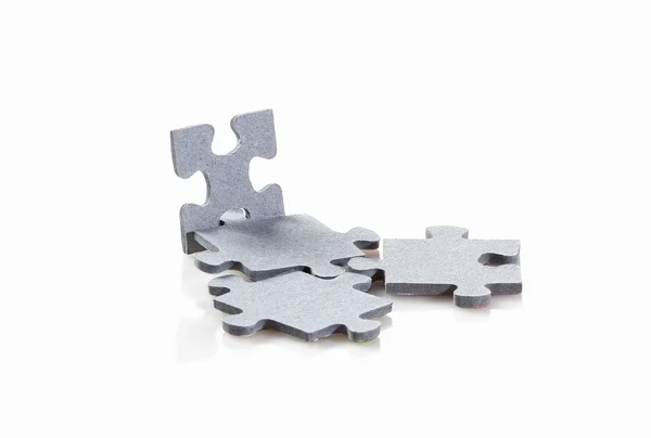 Puzzle darab fehér háttér — Stock Fotó