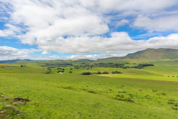 Midlands, green grass and clouds — Stock Photo, Image