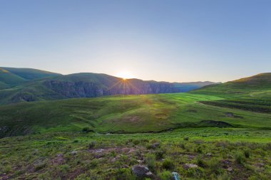 Sunrise in Lesotho near Semonkong clipart