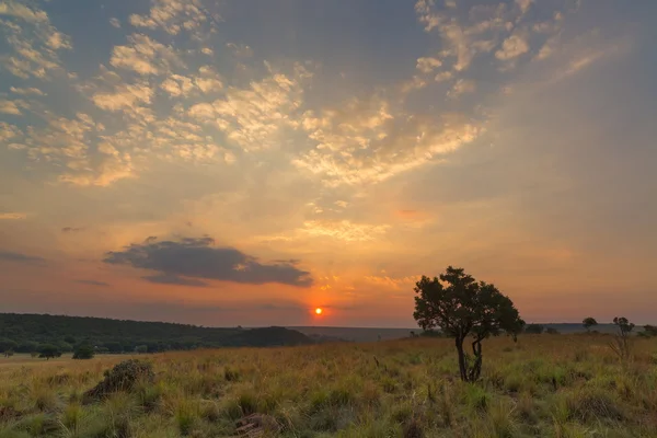 Verstreute Wolken bei Sonnenuntergang — Stockfoto