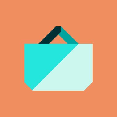 Alışveriş torbası, simge, alışveriş, online alışveriş, web sitesi simgesi, vektör illüstrasyonu