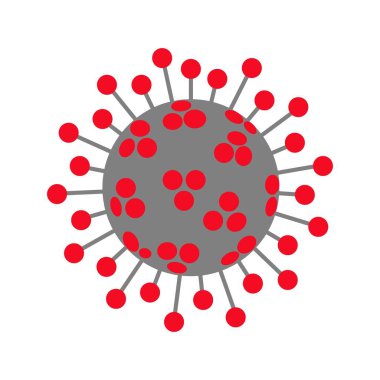 Coronavirus ikonu. 2019-nCoV Coronavirus Bakterisi. Vektör