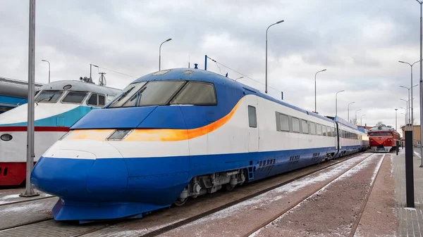 ロシア サンクトペテルブルク 2020年2月 200と呼ばれるファルコンの連続生産に入らなかったソ連 ロシアの高速鉄道 乗客の迅速な移動 — ストック写真