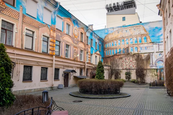 Rosja Sankt Petersburg Ulica Włoska Marzec 2020 Wnętrze Pięknego Przytulnego — Zdjęcie stockowe