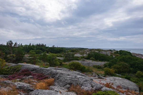 Starożytna Kircha Ale Muzeum Wyspiarskie Wśród Archipelagu Religia Skandynawska Wyspa — Zdjęcie stockowe