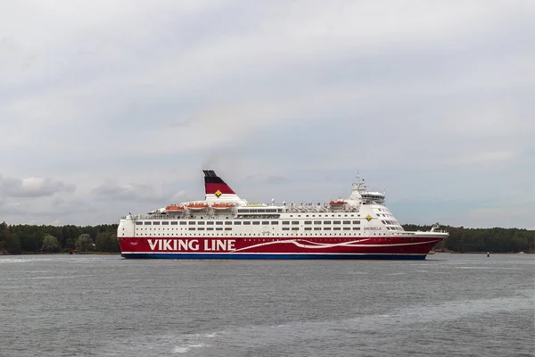 Finnország Aland Szigetek Marienhamn 2019 Augusztus Egy Nagy Sétahajó Viking — Stock Fotó