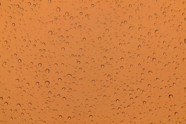 Fundo Conceito Gotas Água Vidro Laranja — Fotografia de Stock