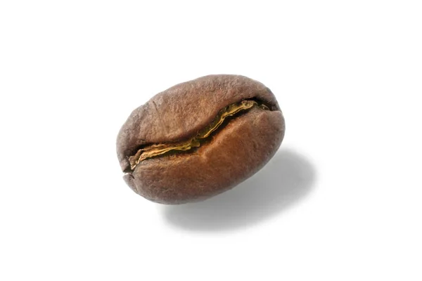 Kaffeebohnen Nahaufnahme Isoliert Auf Weißem Hintergrund — Stockfoto