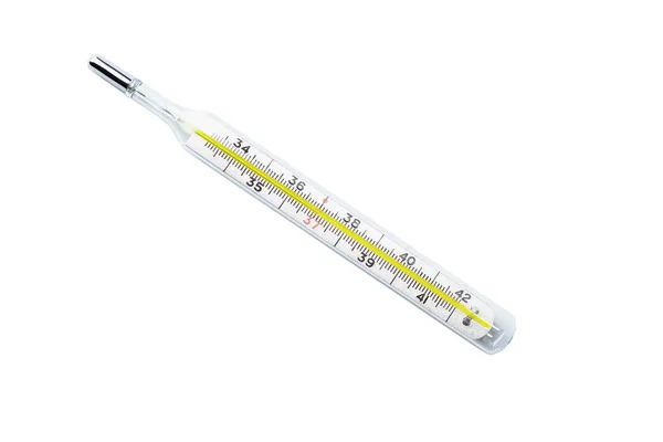 Medical Mercury Thermometer White — Stock Photo, Image