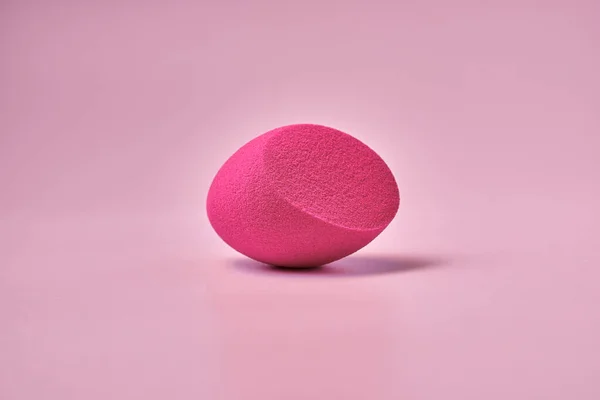 pure pink makeup sponge on a soft pink background