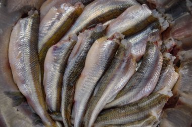 Piyasadaki taze balığın homojen dokusu